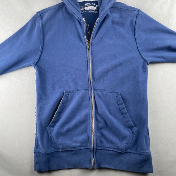 Vintage‎ Paul Frank Hoodie Sweatshirt Mens M Blue Full Zip Deconstructed 00s Hip - Picture 3 of 12